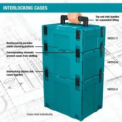 Tools & Equipment Makita 197212-5 Interlocking Case, Large, 8-1/2