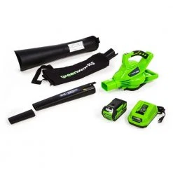 Lawn & Outdoor Power GreenWorks 24322VT 40V 185-Mph Cordless Blower/Vacuum Kit