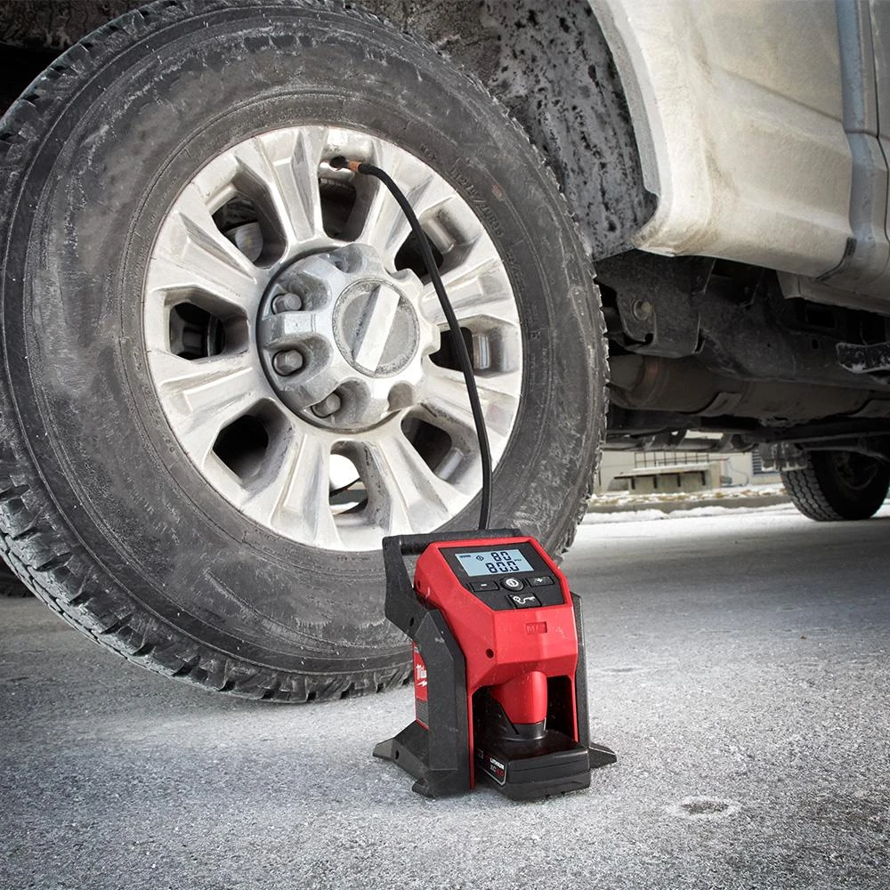 Tools & Equipment Milwaukee 2475-20 M12 12V 120 PSI Cordless Compact Tire Inflator - Bare Tool 7 Tools & Equipment Milwaukee 2475-20 M12 12V 120 PSI Cordless Compact Tire Inflator - Bare Tool