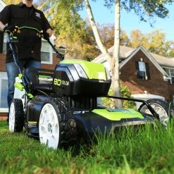 Lawn & Outdoor Power GreenWorks GLM801600 80-Volt 21-Inch 3-in-1 Cordless Lawn Mower Kit - 2500402