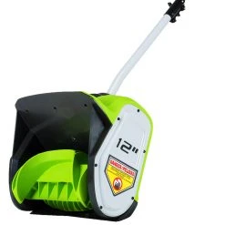 GreenWorks GBSS08000 12-Inch 8-Amp Durable Corded Snow Shovel Lawn & Outdoor Power