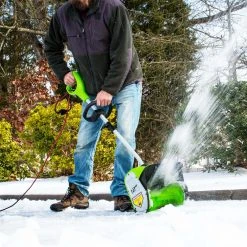 GreenWorks GBSS08000 12-Inch 8-Amp Durable Corded Snow Shovel Lawn & Outdoor Power