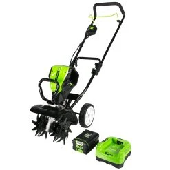 Lawn & Outdoor Power GreenWorks TL80L210 80-Volt 10-Inch Heavy Duty Cordless Tiller Kit- 2800302