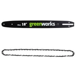 GreenWorks 2904102 18-Inch Steel Replacement Chainsaw Bar And Chain Combo