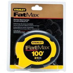 Stanley 34-130 100-Foot True-Zero Stainless Steel Blade FatMax Long Tape Rule