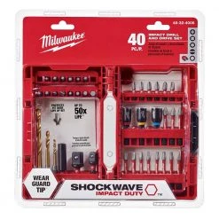 Milwaukee 48-32-4006 Optimized Shockzone Steel Impact Drill & Drive Set - 40pc