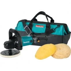 Automotive Makita 9237CX3 7 In Polisher Loop Handle With Wool Pads And Bag