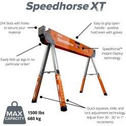 Tools & Equipment Bora PM-4550T XT Adjustable Height Speedhorse - 2 PK