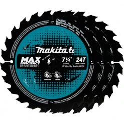 Makita B-61656-3 7-1/4" 24T Carbide Tipped Efficient Circular Saw Blade - 3 Pk Power Tools