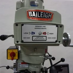 Baileigh 1019108 VM-949E-VS 220V Vertical Mill W/ Variable Spindle Speed