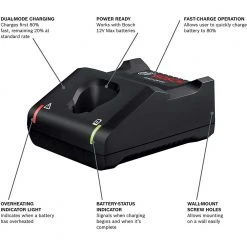 Bosch GAL12V-40 12V Max Fast Lithium-Ion Battery Charger For 12V Batteries Tools & Equipment 8 Bosch GAL12V-40 12V Max Fast Lithium-Ion Battery Charger For 12V Batteries Tools & Equipment