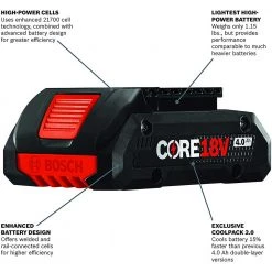 Bosch GBA18V40-2PK CORE18V 4.0Ah Lithium-Ion Compact Battery - 2 Pk
