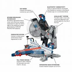 Bosch GCM18V-12GDCN 18V PROFACTOR Surgeon 12" Dual Bevel Glide Miter Saw - Bare Tool Tools & Equipment