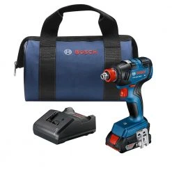 Bosch GDX18V-1800B12 18V 1/4" EC Brushless Impact Wrench Kit W/ 2.0 Ah Battery Tools & Equipment