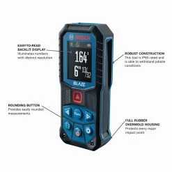 Tools & Equipment Bosch GLM165-22 165' BLAZE Ergonomic Cordless Red Digital Laser Measure