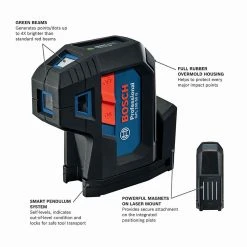 Bosch GPL100-50G 125' 5 Point Cordless Green Beam Self Leveling Alignment Laser Tools & Equipment