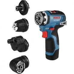 Tools & Equipment Bosch GSR12V-300FCB22 12V Max Brushless FlexiClick 5-in-1 Drill/Driver Kit