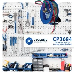 Tools & Equipment Cyclone Pneumatic CP3684 1/4" X 50' Dual-Hose Twin Welding Welders Reel Tool