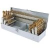 Shop Fox D1138 1/16 Inch - 1/2 Inch TiN Coated HSS Drill Bit Set W/ Case, 115pc Power Tools
