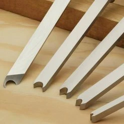 Shop Fox D4067 Double Bevel Beading Scraper HSS Lathe Chisel Set W/ Case, 5pc Tools & Equipment