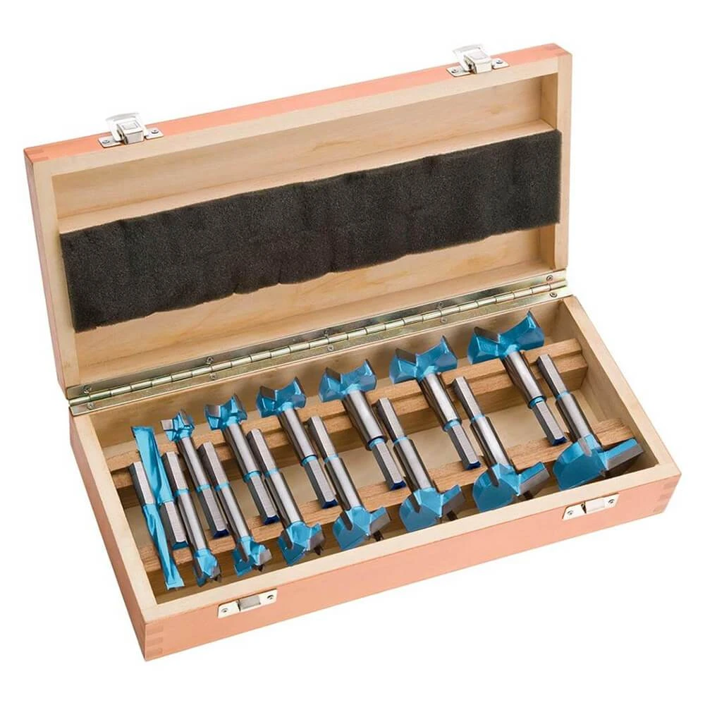 Shop Fox DC1916 5/16 Inch X 2-1/16 Inch Carbide Forstner Bit Set with Case, 15pc - Precision Power Tools for Woodworking 3 Power Tools Shop Fox DC1916 5/16 Inch X 2-1/16 Inch Carbide Forstner Bit Set W/ Case, 15pc