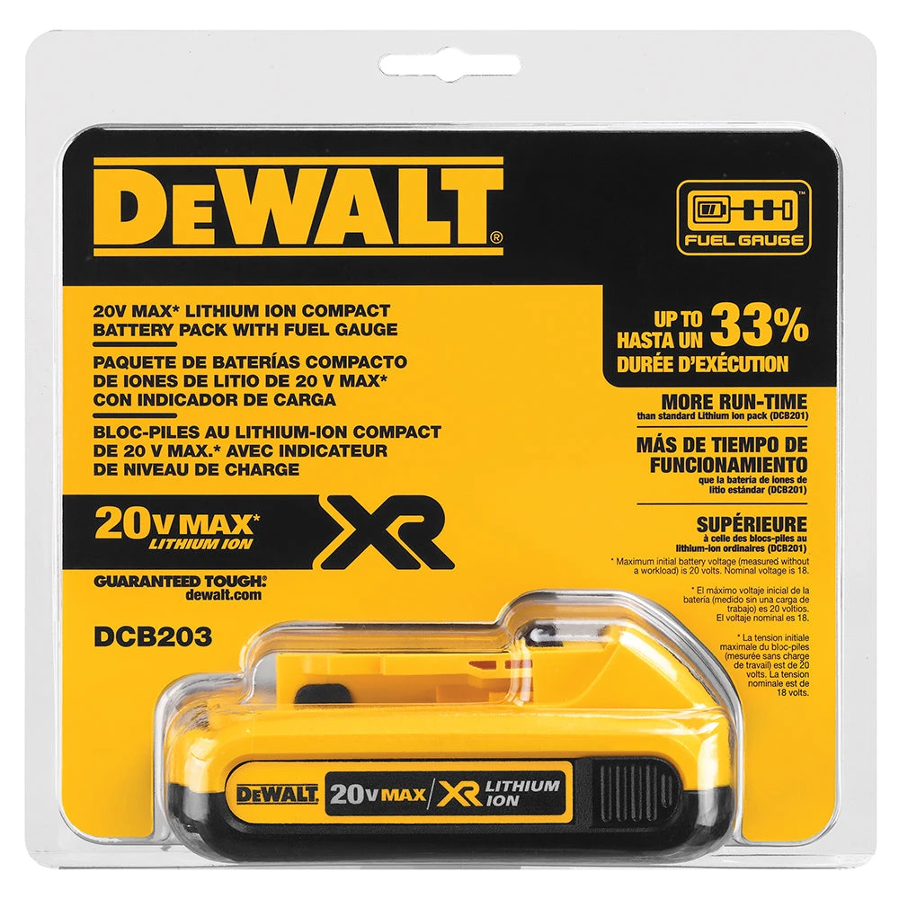 Tools & Equipment DeWALT DCB203 2.0Ah 20V MAX Compact Lithium Ion Battery 5 Tools & Equipment DeWALT DCB203 2.0Ah 20V MAX Compact Lithium Ion Battery