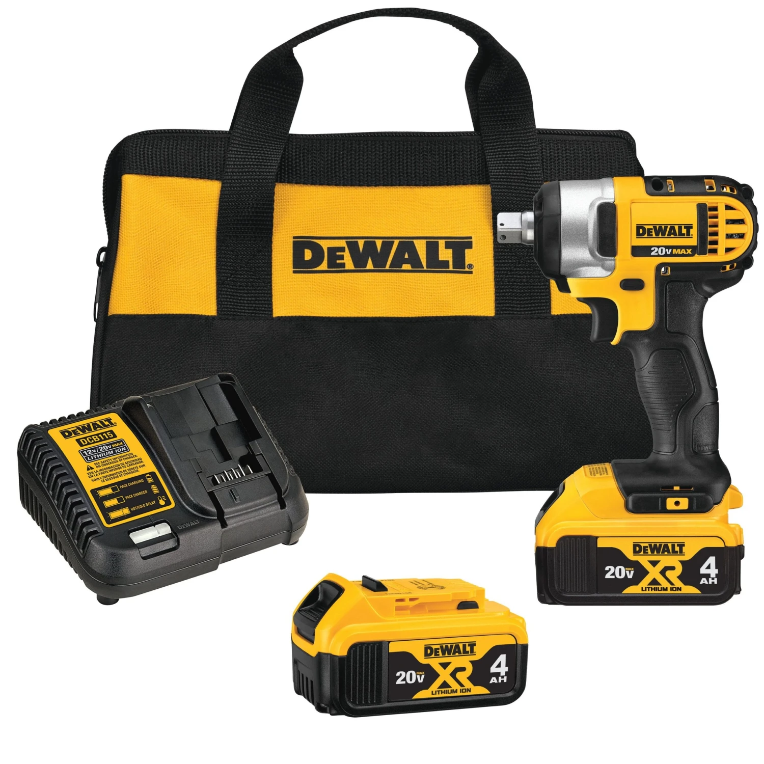 DeWALT DCF880M2 20V MAX 1/2-Inch Lithium Ion Impact Wrench Kit W/ Detent Pin 3 DeWALT DCF880M2 20V MAX 1/2-Inch Lithium Ion Impact Wrench Kit W/ Detent Pin