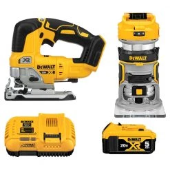 DeWALT DCK201P1 20V MAX XR Router/Jig Saw Cordless 2 Tool Combo Kit
