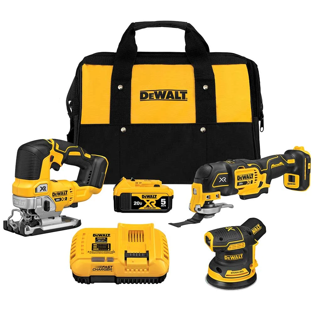 Tools & Equipment DeWALT DCK300P1 20V MAX XR Cordless Industrial Woodworking 3 Tool Combo Kit 3 Tools & Equipment DeWALT DCK300P1 20V MAX XR Cordless Industrial Woodworking 3 Tool Combo Kit