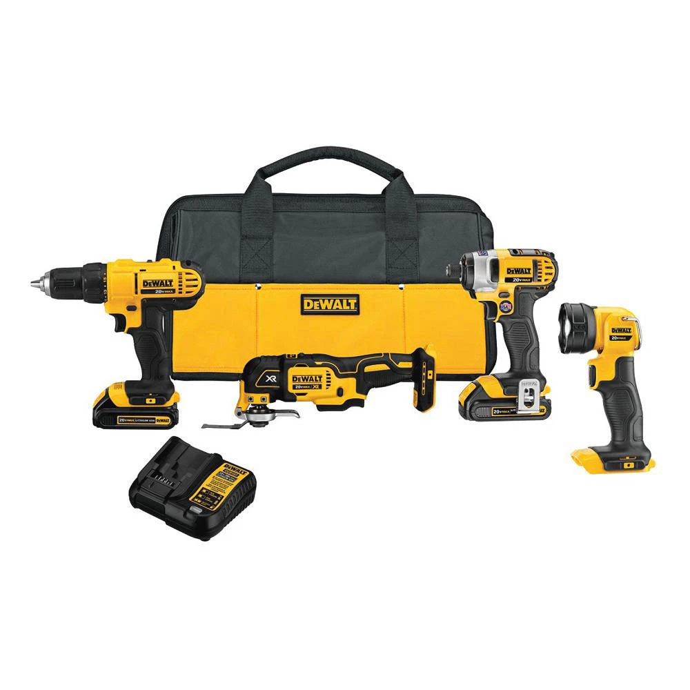 DeWALT DCK444C2 20V MAX Cordless Lithium-Ion 4 Tool Combo Kit with Tool Bag 3 DeWALT DCK444C2 20V MAX Cordless Lithium-Ion 4 Tool Combo Kit W/ Tool Bag
