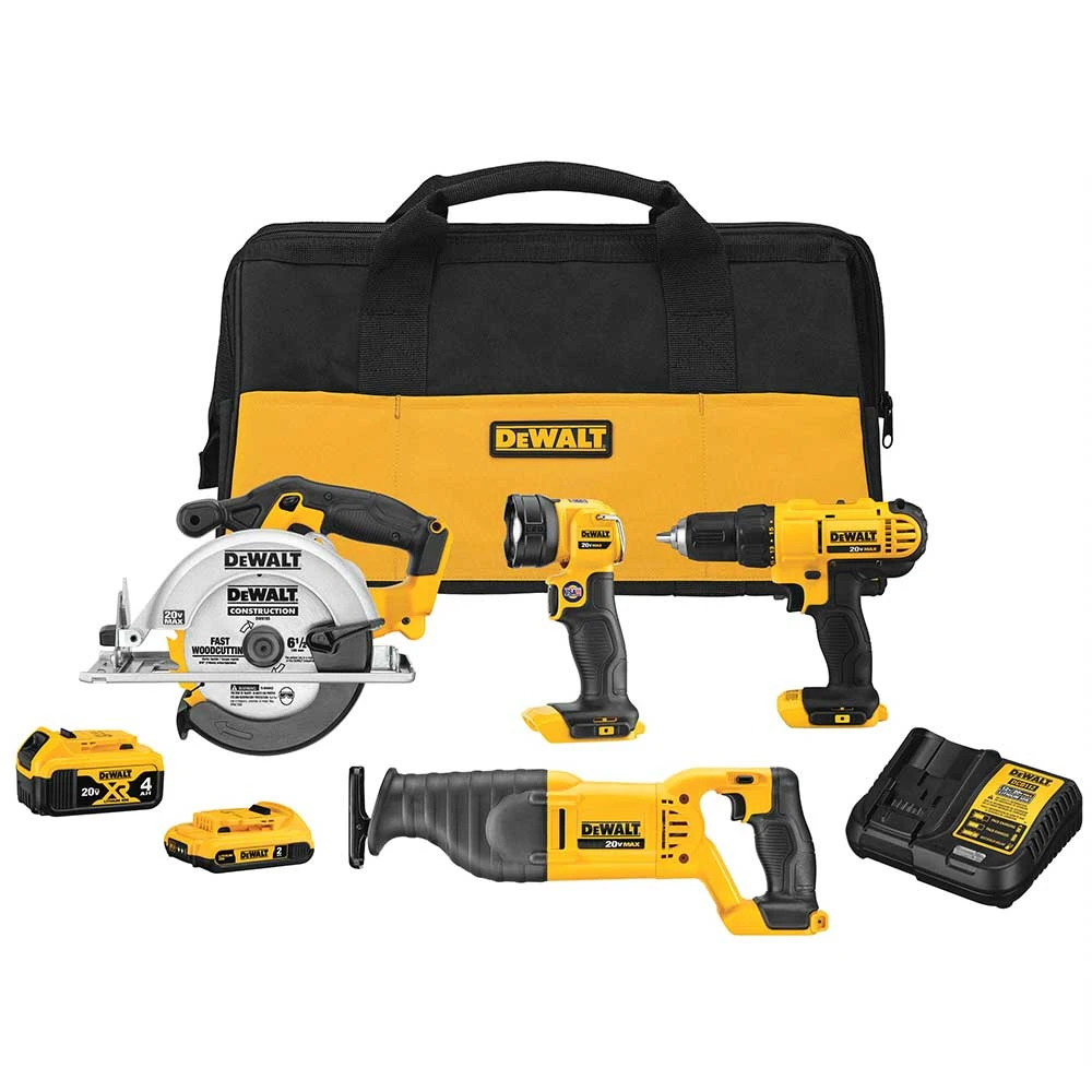 DeWALT DCK445D1M1 20V MAX Lithium-Ion Cordless 4-Tool Combo Kit Tools & Equipment 3 DeWALT DCK445D1M1 20V MAX Lithium-Ion Cordless 4-Tool Combo Kit Tools & Equipment