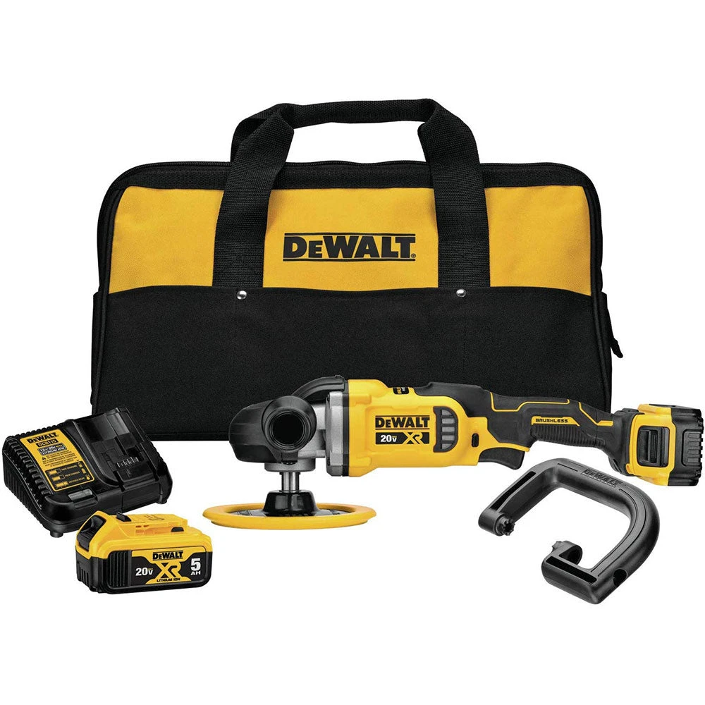DeWALT DCM849P2 20V MAX XR 7" Brushless Cordless Rotary Polisher Kit - Automotive Polishing Tool 3 DeWALT DCM849P2 20V MAX XR 7" Brushless Cordless Rotary Polisher Kit Automotive