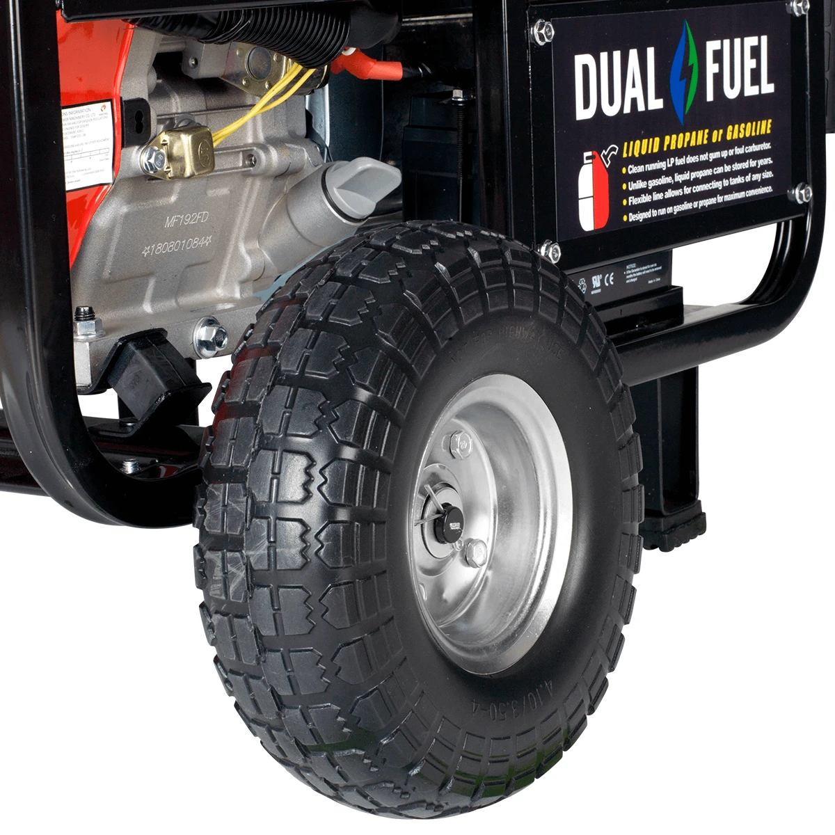 DuroStar DS10000EH 10,000W Dual Fuel Portable Generator with Electric Start | Home & Jobsite Backup Power 11 Dual Fuel Generators DuroStar DS10000EH 10,000W 439cc Dual Fuel Portable Generator W/ Electric Start