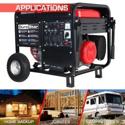 DuroStar DS10000E 10000-Watt 440cc Portable Gas Generator W/ Electric Start And Wheel Kit