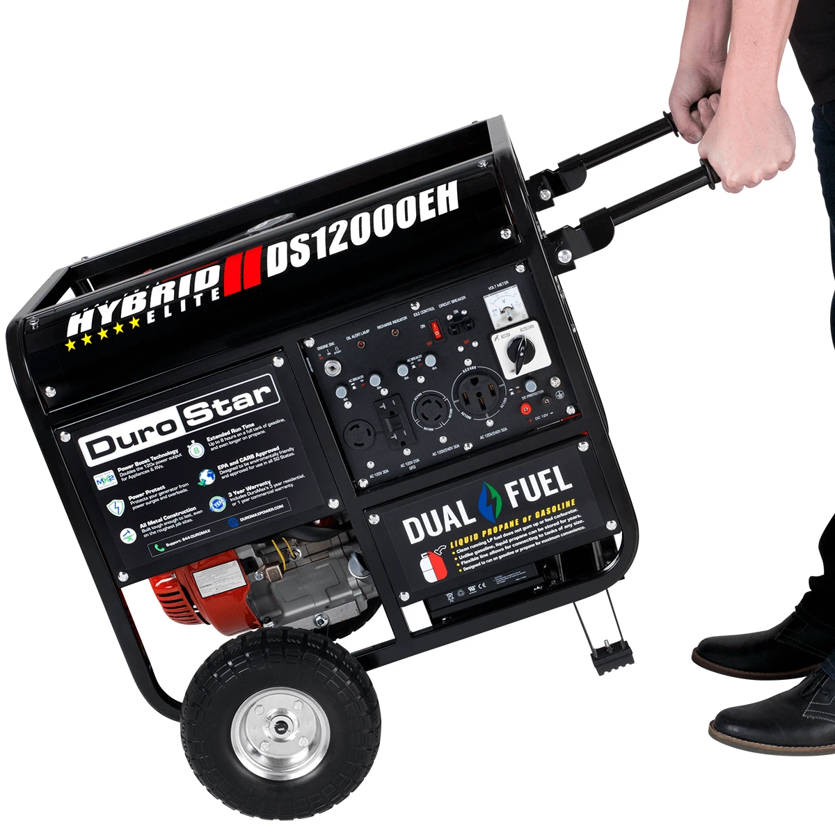 DuroStar DS12000EH 12,000-Watt 457cc Dual Fuel Portable Generator | Gas & Propane Powered 9 DuroStar DS12000EH 12,000-Watt 457cc Portable Dual Fuel Gas Propane Generator Dual Fuel Generators