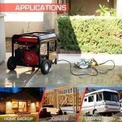 DuroStar DS13000E 13000 Watt 500cc Gasoline Portable Generator W/ Push Button Gasoline Generators