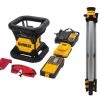 Measuring Tools DeWALT DW074LRT 20-Volt MAX Red Cordless Lithium-Ion Rotary Laser W/ Tripod