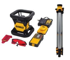 Measuring Tools DeWALT DW074LRT 20-Volt MAX Red Cordless Lithium-Ion Rotary Laser W/ Tripod