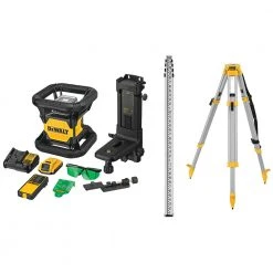 DeWALT DW079LGK 20V MAX Self Leveling IP67 Class 3 Green Rotary Laser Kit