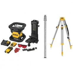 DeWALT DW079LRK 20V MAX Self Leveling IP67 Class 3 Red Rotary Laser Kit