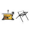 DeWALT DWE7485WS 15 Amp 8-1/4" Corded Compact Jobsite Table Saw W/ Table Stand