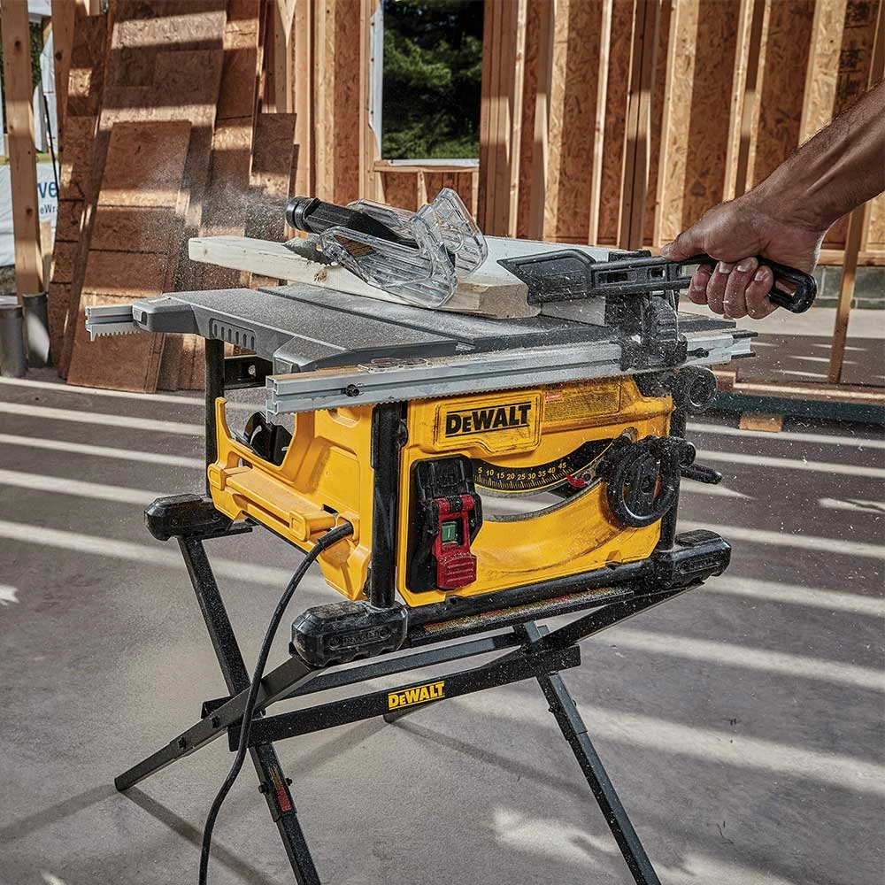 DeWALT DWE7485WS 15 Amp 8-1/4" Corded Compact Jobsite Table Saw W/ Table Stand 4 DeWALT DWE7485WS 15 Amp 8-1/4" Corded Compact Jobsite Table Saw W/ Table Stand