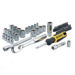 Hand Tools DeWALT DWMT81611T 3/8’’ Mechanics Nano Bit Tool Set, Polished Chrome (50 PC)