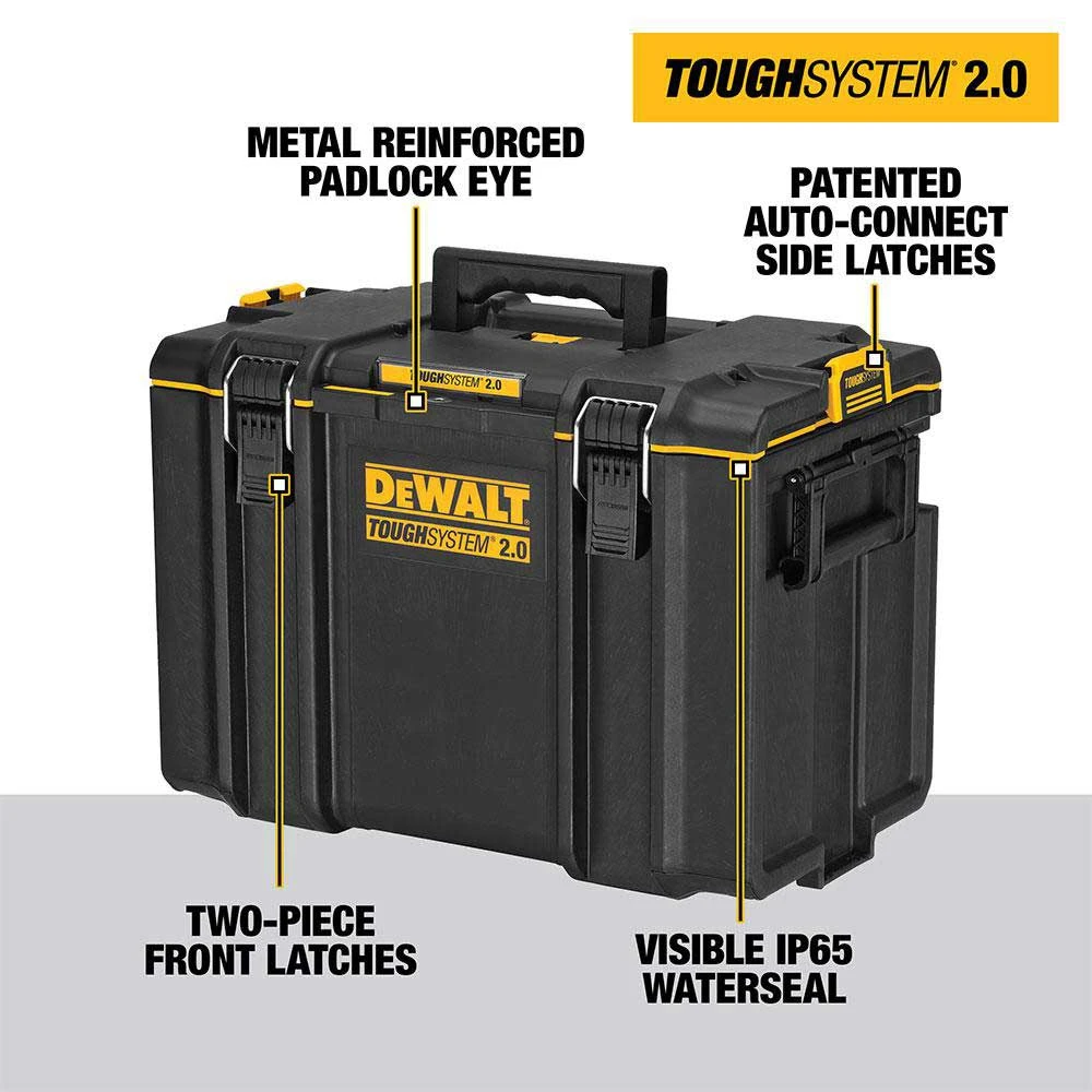 Tools & Equipment DeWALT DWST08400 TOUGHSYSTEM 2.0 Extra Large Toolbox W/Auto Connect Side Latches 5 Tools & Equipment DeWALT DWST08400 TOUGHSYSTEM 2.0 Extra Large Toolbox W/Auto Connect Side Latches