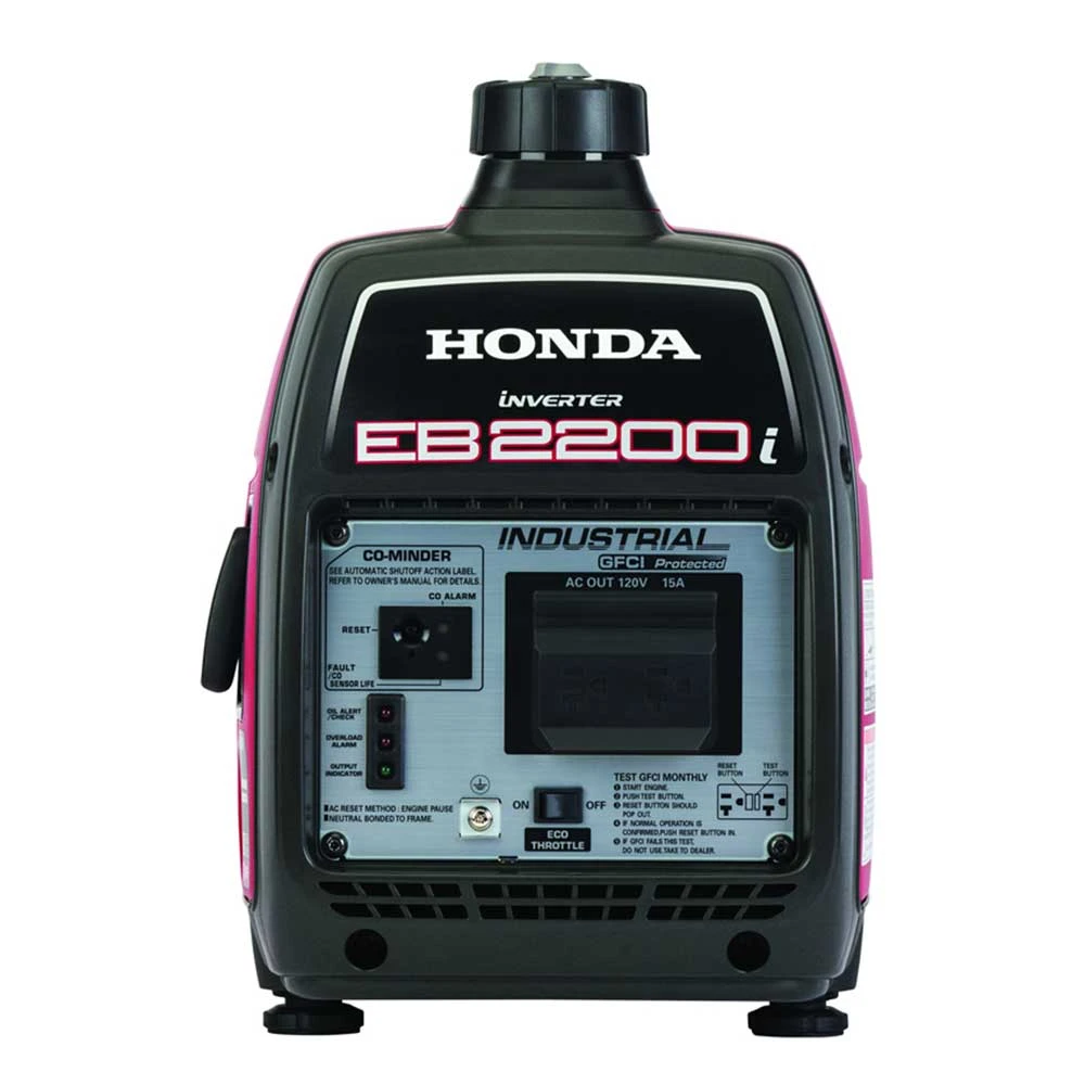 Honda EB2200ITAN 2200W Super Quiet Inverter Generator with CO-MINDER - 120/240V Portable Power Solution 4 Gasoline Generators Honda EB2200ITAN 2200W 120/240V Super Quiet Inverter Generator W/ CO-MINDER
