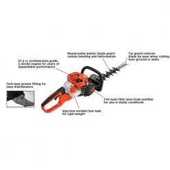 Echo HC-2020AA 21.2cc 20" 2 Stroke Gas Double Sided Durable Hedge Clipper