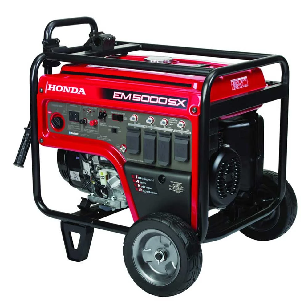 Honda EM5000SXK3AN 5000W Portable Generator with Electric Start & CO-MINDER Bluetooth Technology 5 Honda EM5000SXK3AN 5000W 120/240V Electric Start Generator W/CO-MINDER Bluetooth