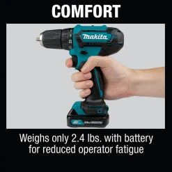 Tools & Equipment Makita FD09R1 12 Volt 3/8 Inch 2.0Ah CXT Lithium-Ion Cordless Driver-Drill Kit 13 Tools & Equipment Makita FD09R1 12 Volt 3/8 Inch 2.0Ah CXT Lithium-Ion Cordless Driver-Drill Kit