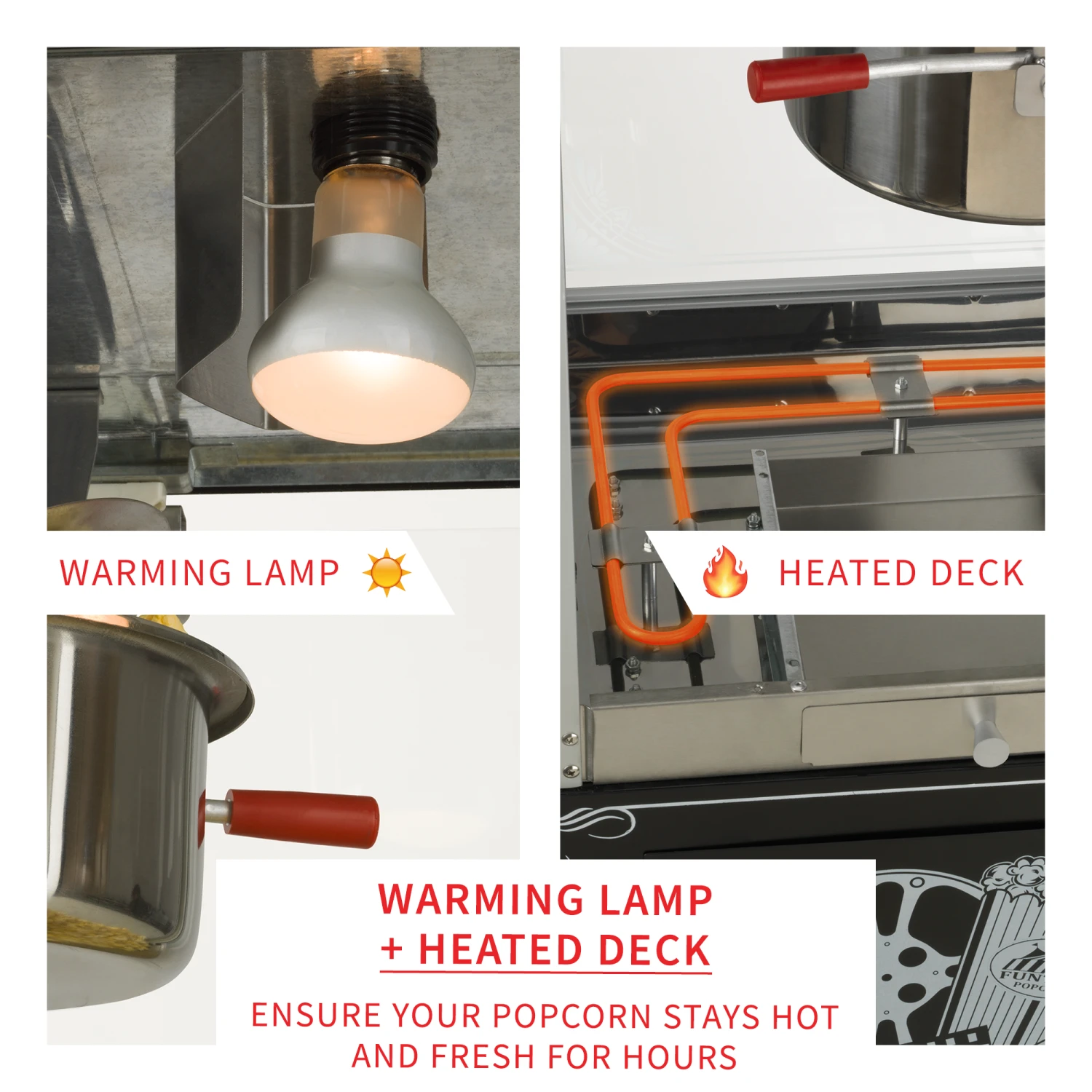 FunTime FT1665PP Palace Popper 16 OZ Commercial Bar Popcorn Popper Machine for Home & Business Use 8 FunTime FT1665PP Palace Popper 16 OZ Commercial Bar Popcorn Popper Machine Cart Home Goods