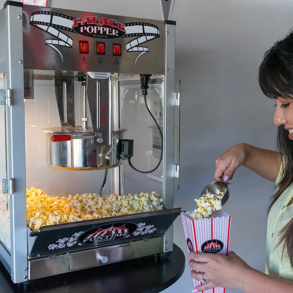 FunTime FT1665PP Palace Popper 16 OZ Commercial Bar Popcorn Popper Machine for Home & Business Use 21 FunTime FT1665PP Palace Popper 16 OZ Commercial Bar Popcorn Popper Machine Cart Home Goods
